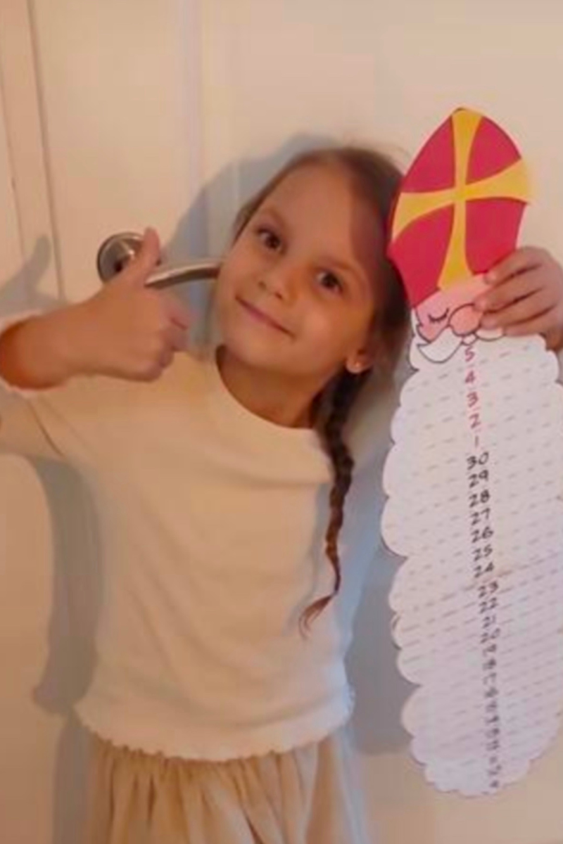 Fijn dat de aftelbaard je rust kon geven in de drukke Sinterklaas periode.