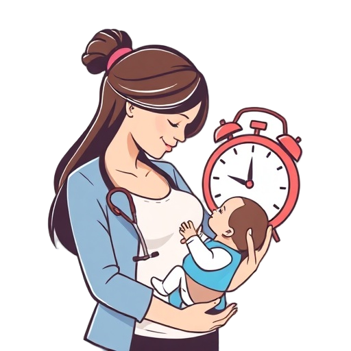 "breastfeeding coach" "mother and baby" "clock icons"