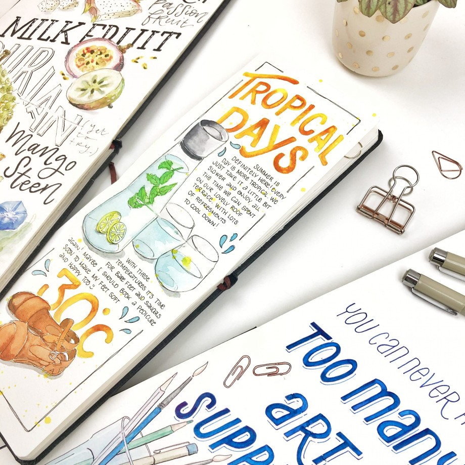 Sketch Journaling Combi basis + next level | Easy checkout | goudenlijntjes