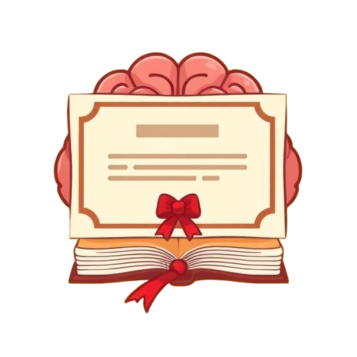 "certificate" "book" "brain"