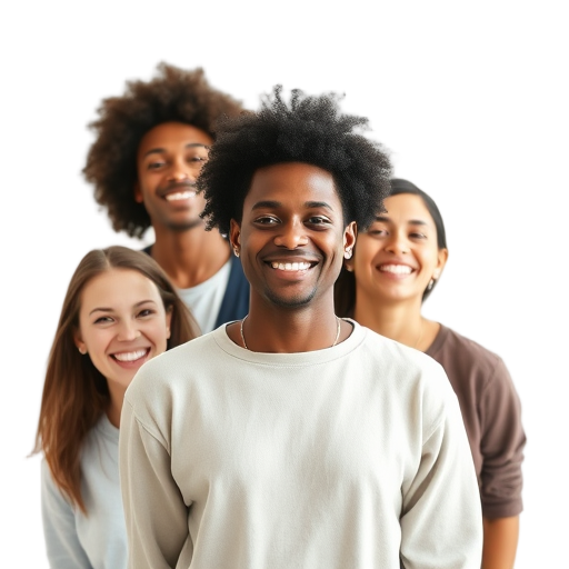 A person smiling to the camera with a white background looking like