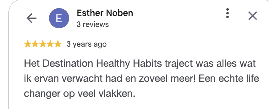 Google review deelneemster