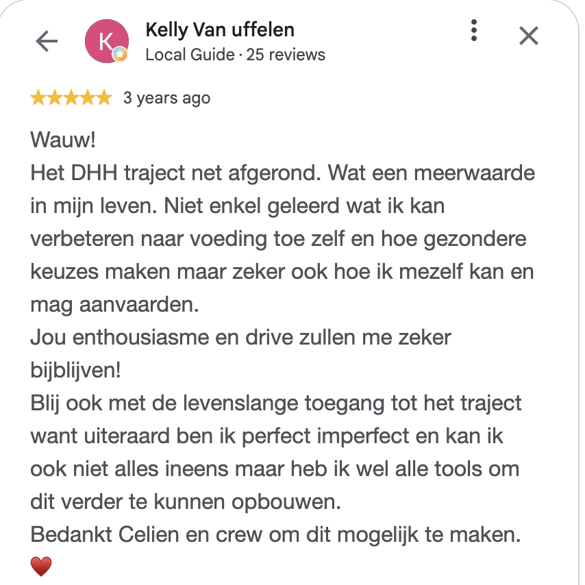Google review deelneemster