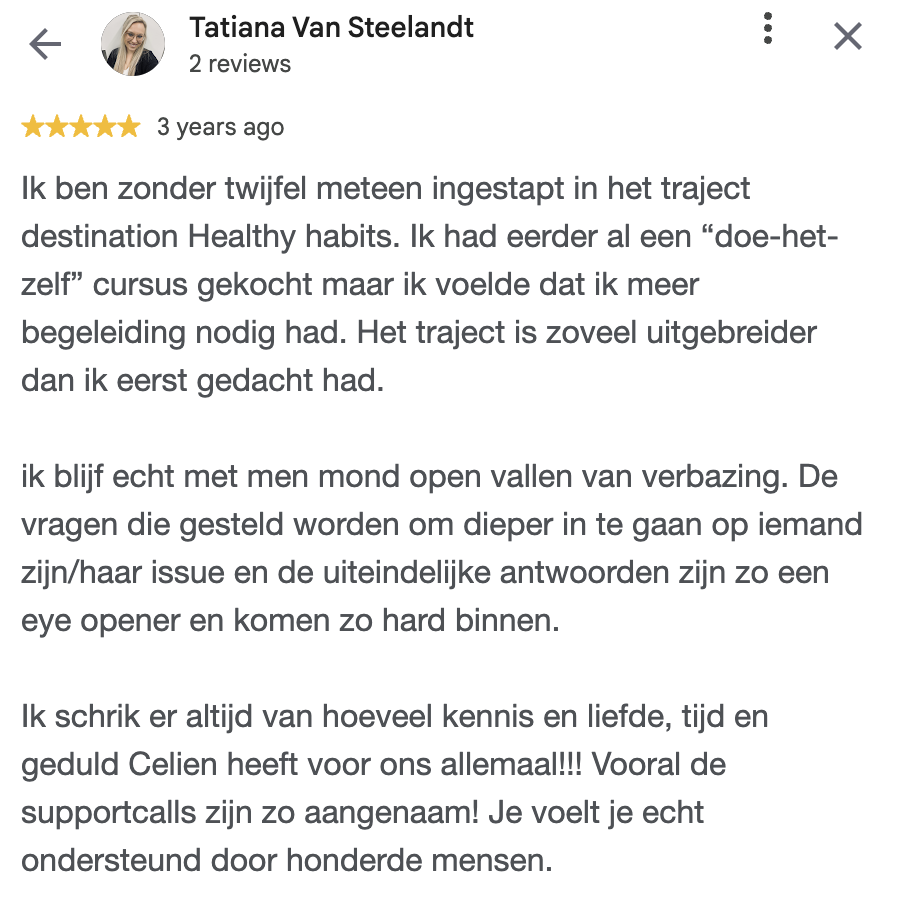 Google review deelneemster