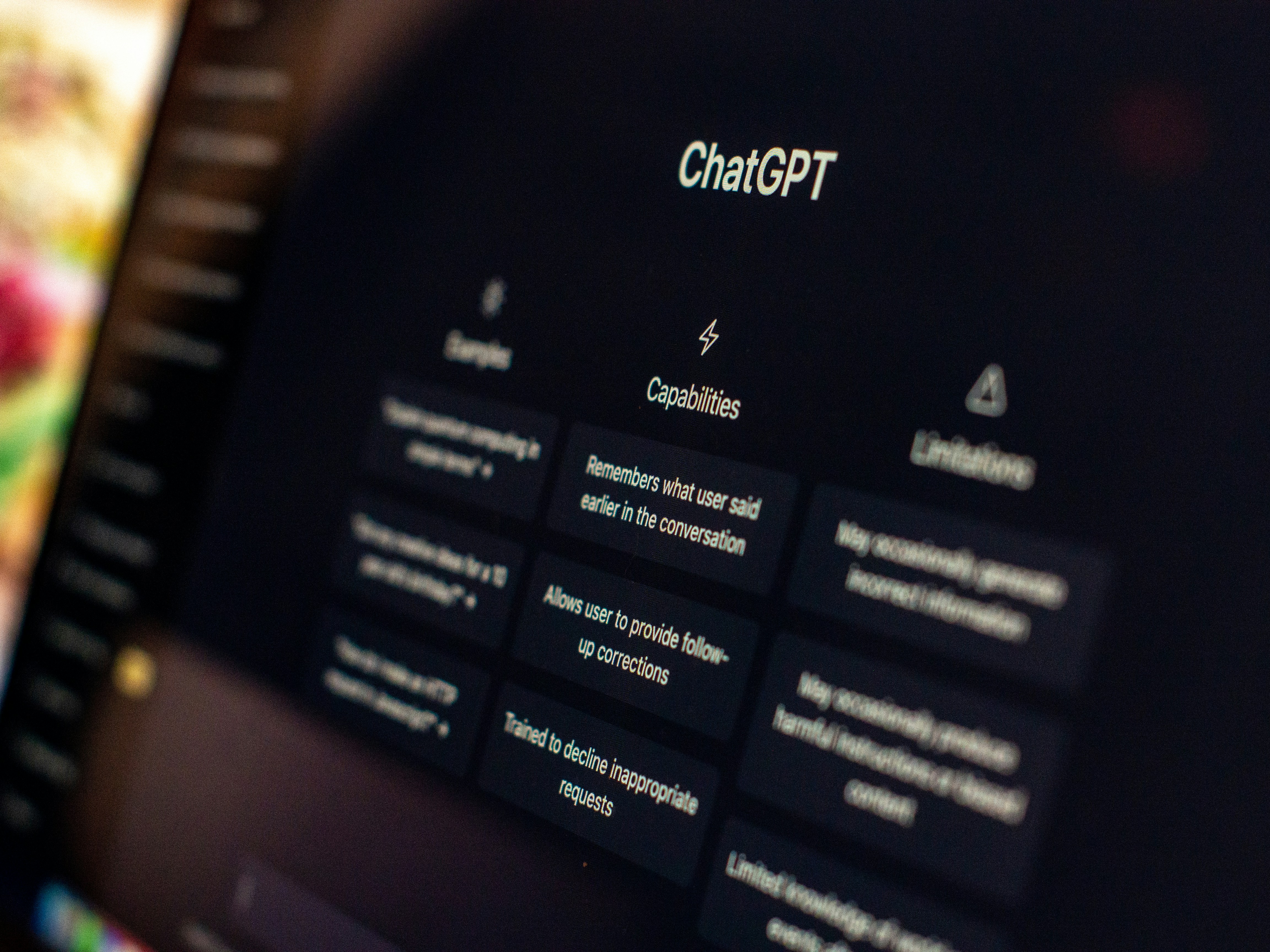 In this photograph captured by Emiliano Vittoriosi, a sleek Mac Book with an open window can be seen. The screen displays the homepage of ChatGPT, an AI language model, which is designed to facilitate communication and provide information to its users. Do