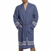 Krem Sultan hamam badjas in navy, beschikbaar in de Black Friday deal