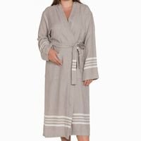Krem Sultan hamam badjas in taupe, beschikbaar in de Black Friday deal