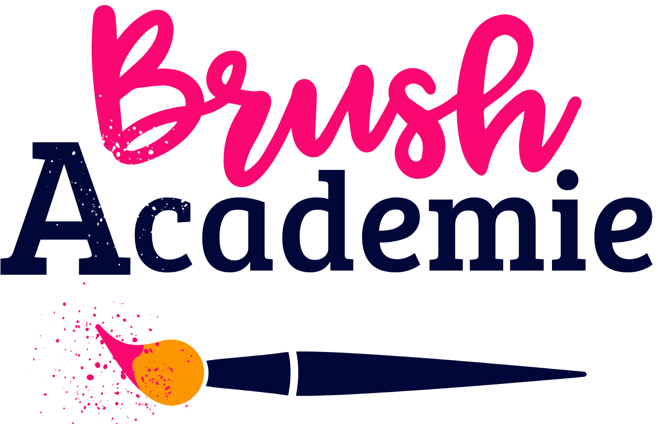 alt="Logo van Brush Academie, online omgeving voor creatieve lessen en e-books"