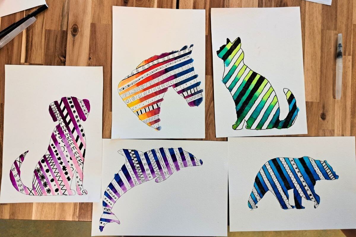 Kunst kinderen creatieve lessen in de klas