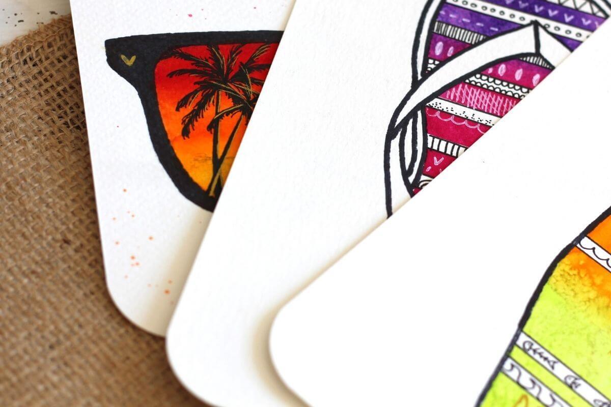 Stap voor stap gemaakt brushpen ontwerp