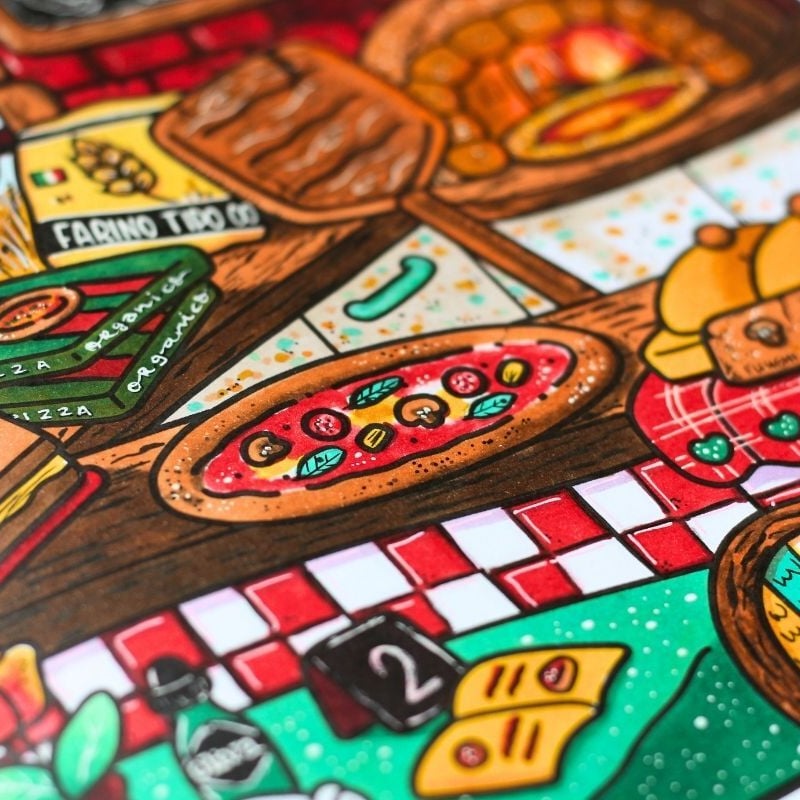 Cozy coloring pizzeria Cozy Corner Copic Promarkers