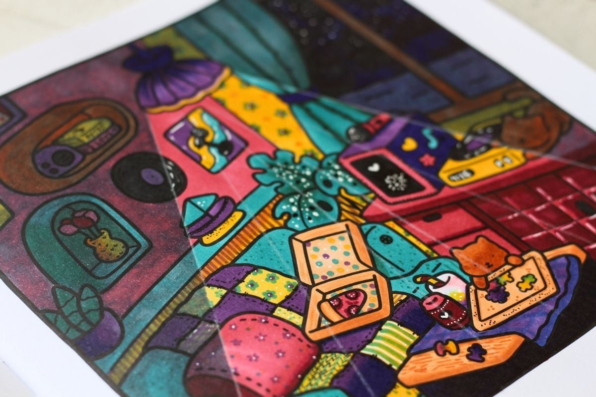 Cozy coloring met kinderen Ohuhu alcoholmarkers