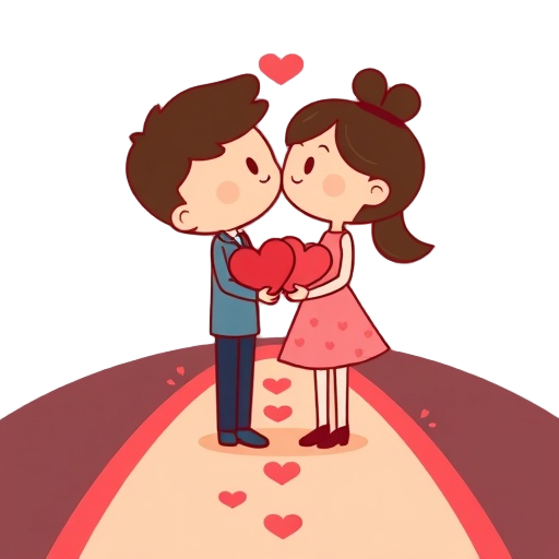 "couple" "hearts" "path""