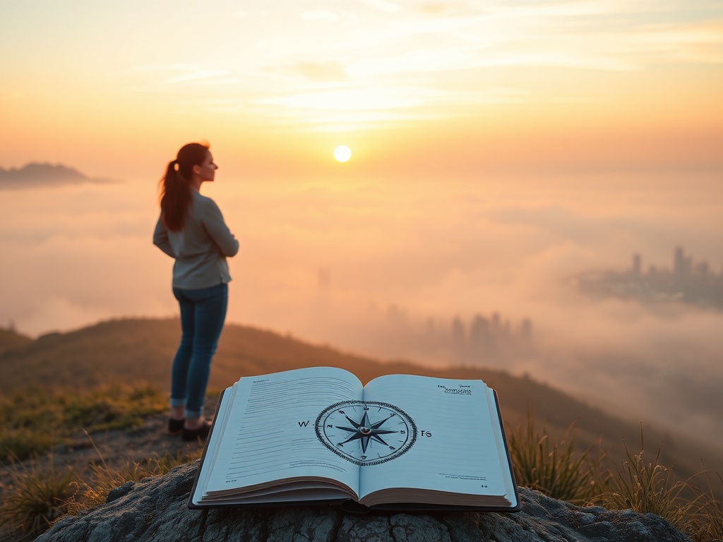 "A serene, modern coaching scene