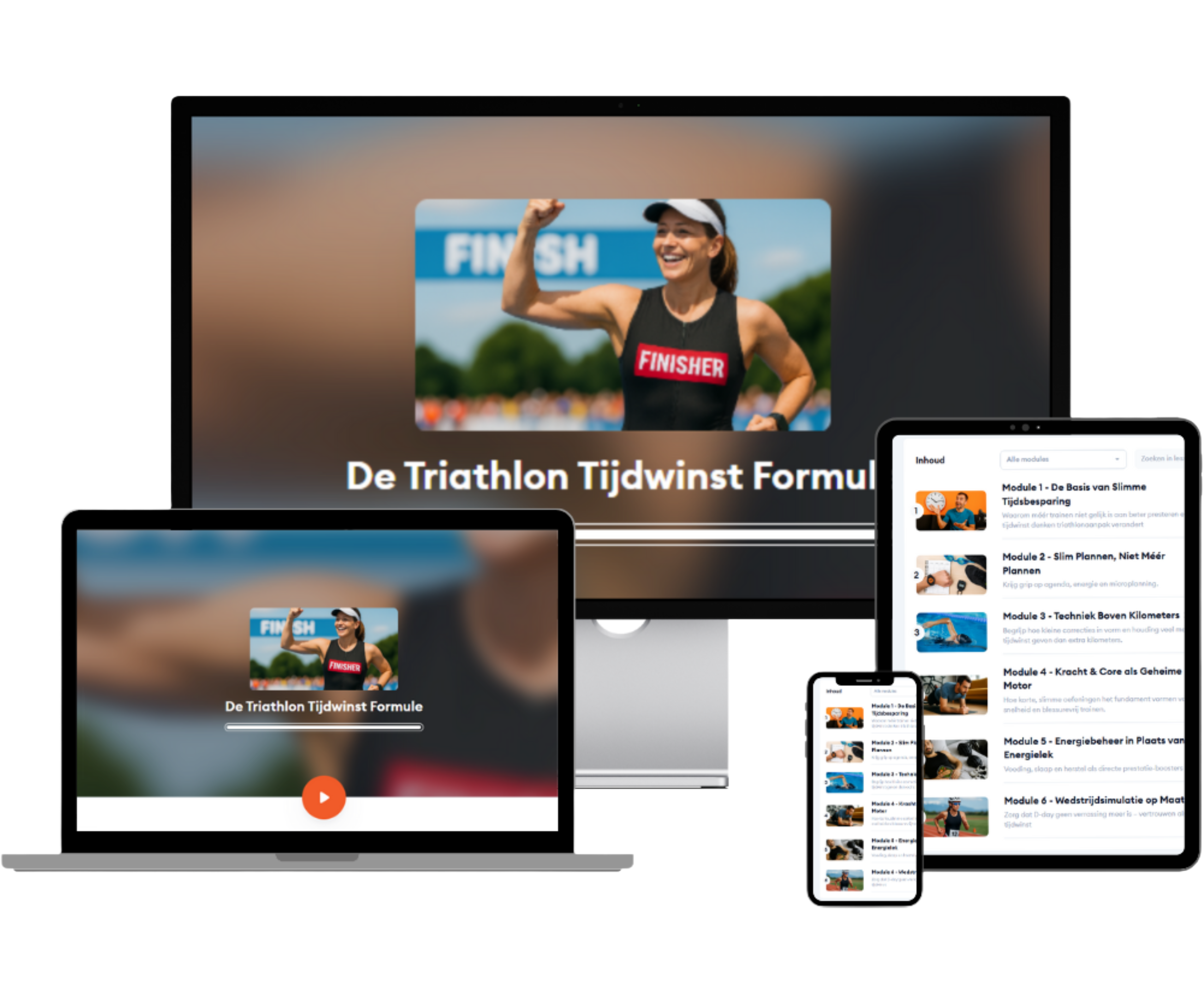 Mock-up van De Triathlon Tijdwinst Formule | TRTHLN Academy