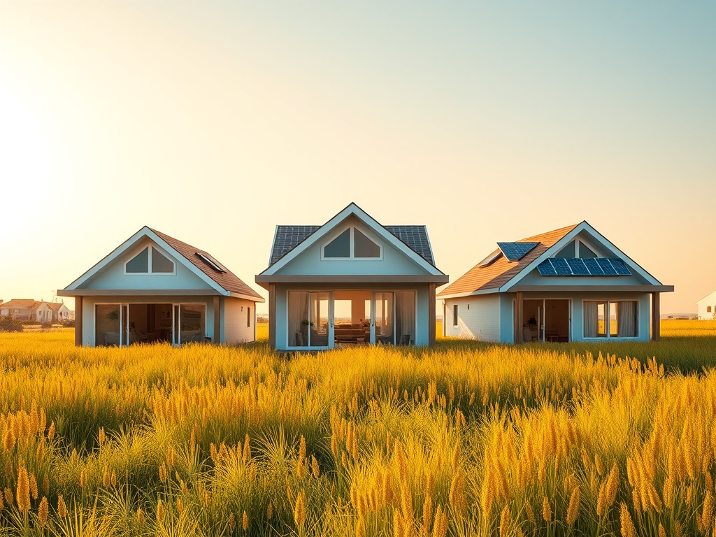 "five modern bungalows in a sunny coastal meadow" "each with distinct design