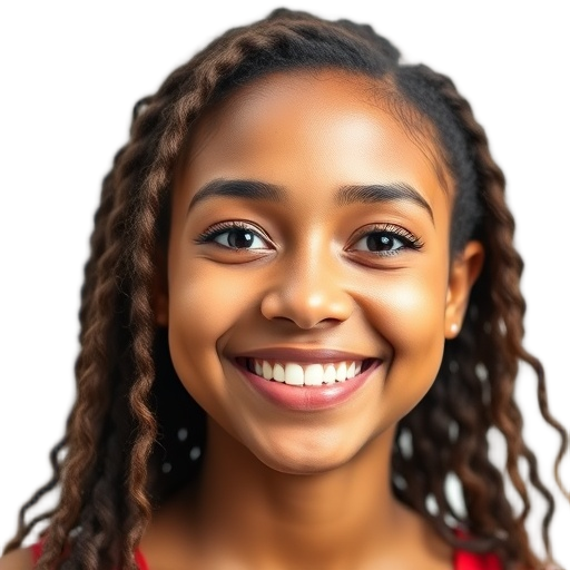 A person smiling to the camera with a white background looking like