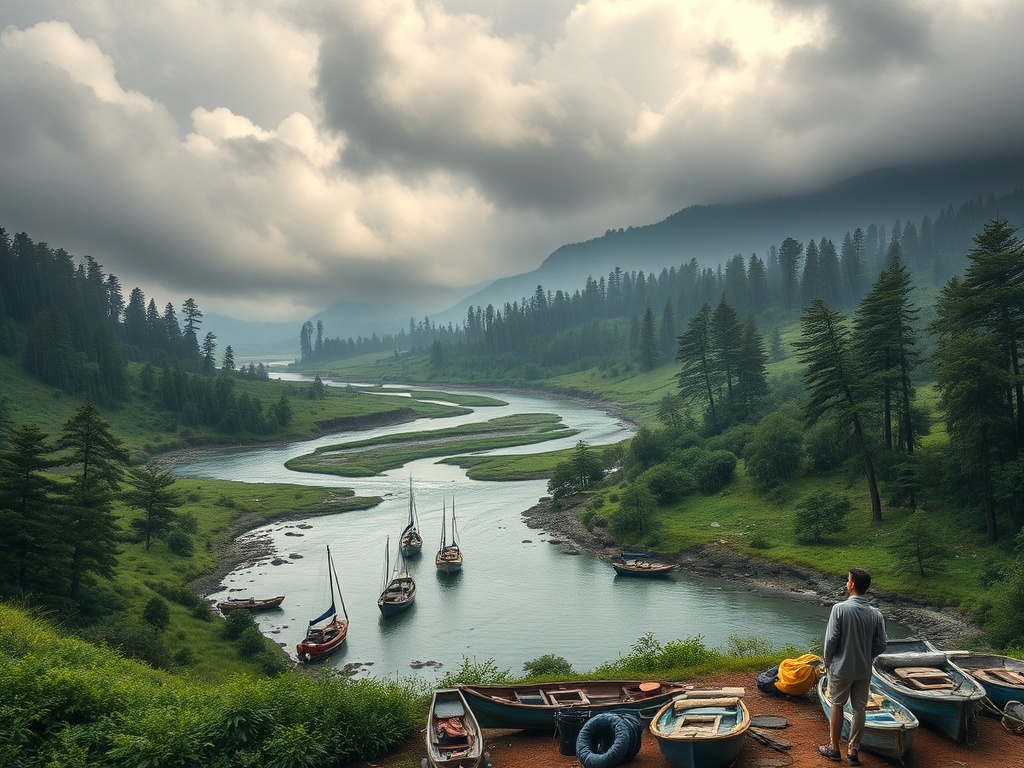 "A detailed, moody Minho coastal-scape