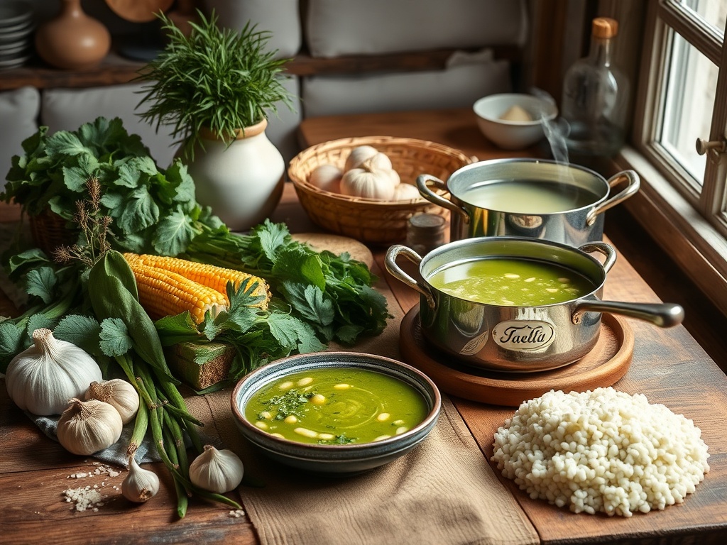 "A cozy Minho kitchen scene