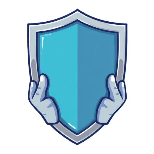 Carefully describe an image in great detail that needs to be generate, use quotes to split visual things, "shield", "two hands", "calm heart"