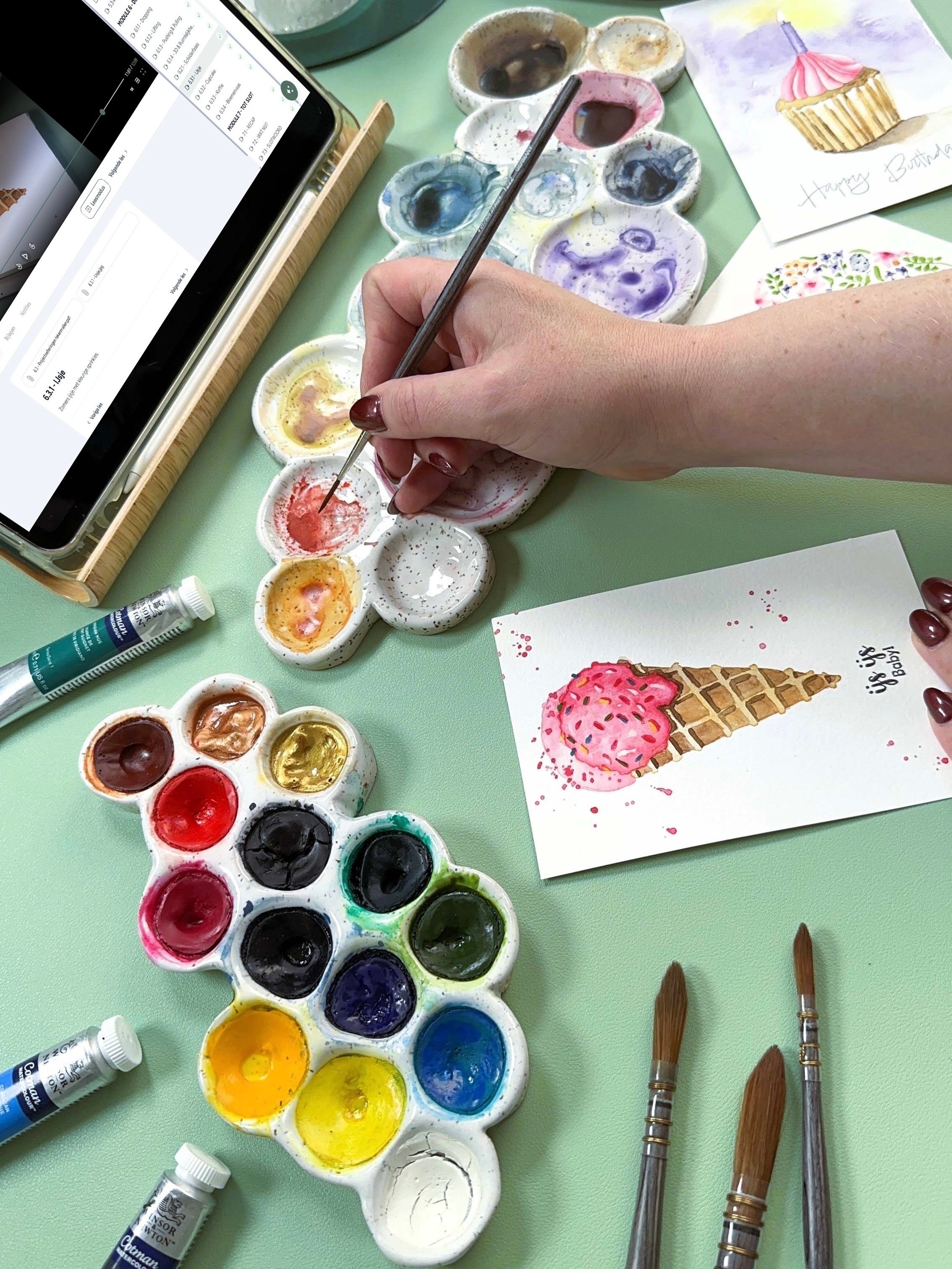 aquarel-ijsje-schilderen-wenskaart-beginners-post
