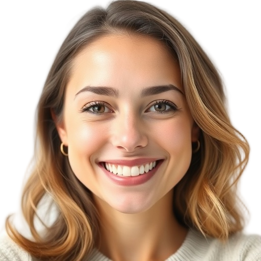 A person smiling to the camera with a white background looking like