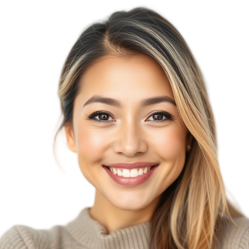 A person smiling to the camera with a white background looking like