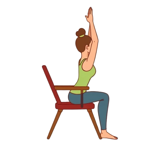 "chair yoga" "gentle stretches" "neck shoulders hips back"