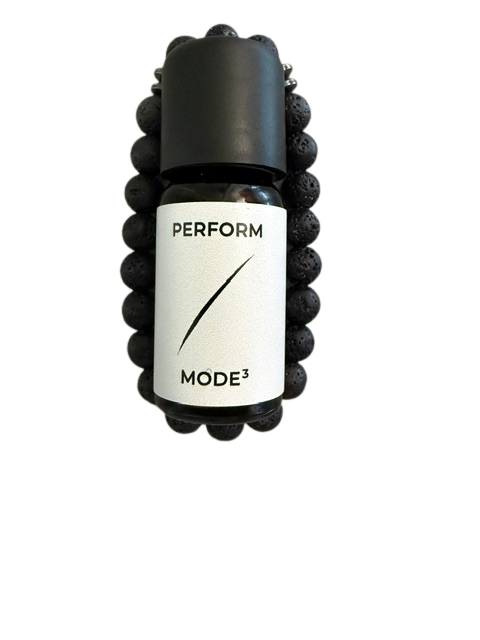 MODE³ PERFORM oil on a natural lava stone band