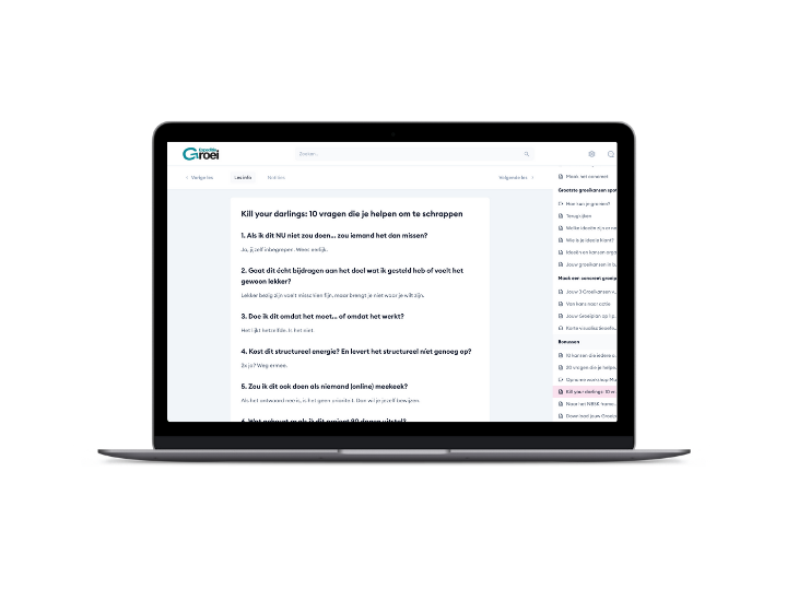 Kill your darlings  - Bonus - No Bullshit Strategie Kit