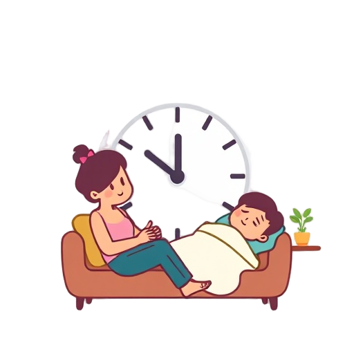 "relaxed parent" "calendar 4 weeks" "clock 5-20m"