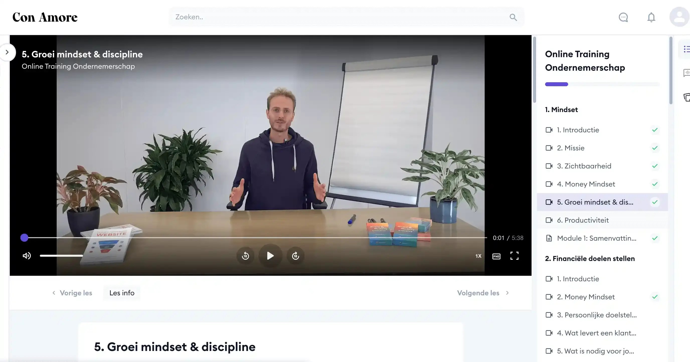 Screenshot Huddle leeromgeving - klein