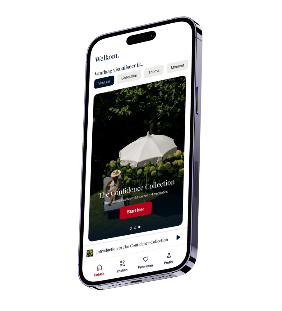 Visualize meditaties in de app