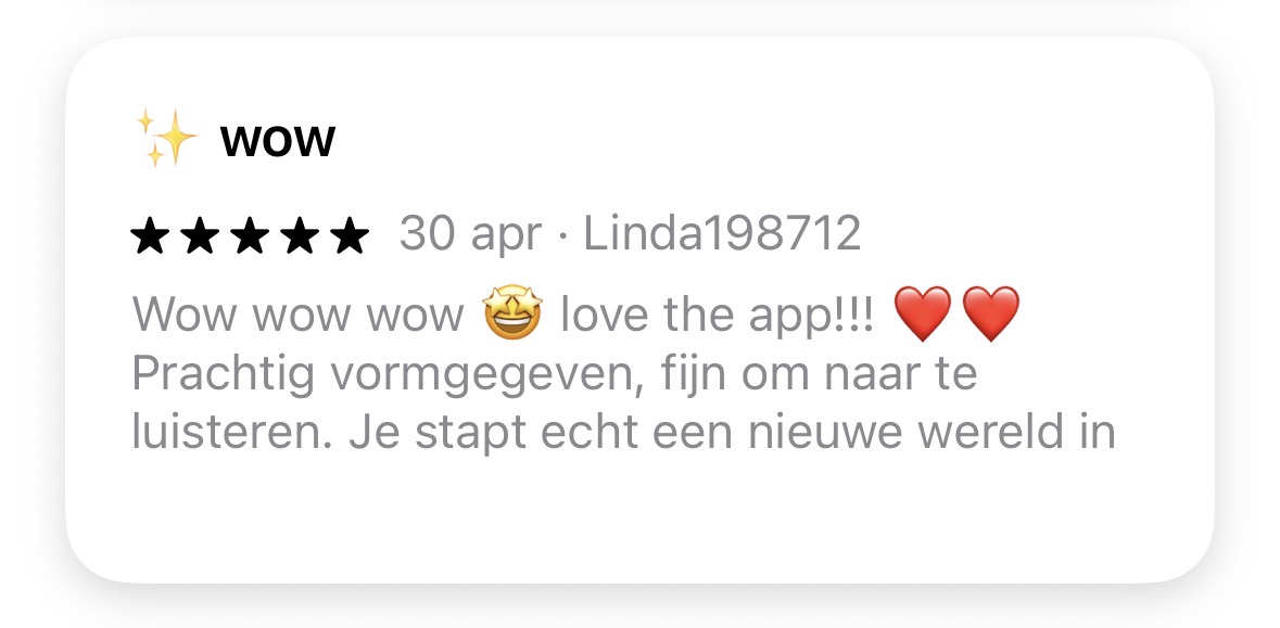 App Store review van Visualize Meditations