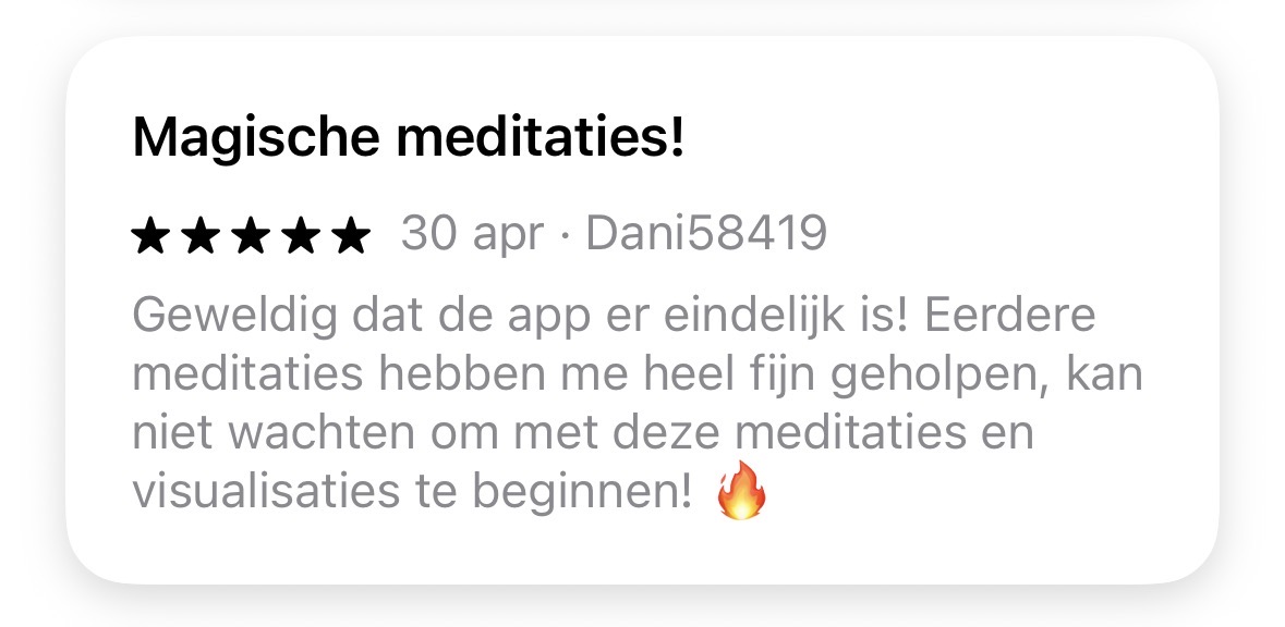 App Store review van Visualize Meditations