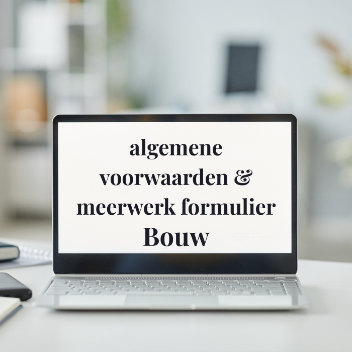 algemene voorwaarden bouw en meerwerk formulier