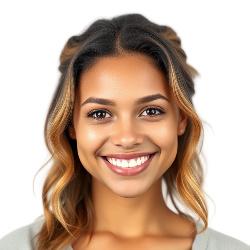 Een persoon die naar de camera glimlacht met een witte achtergrond.