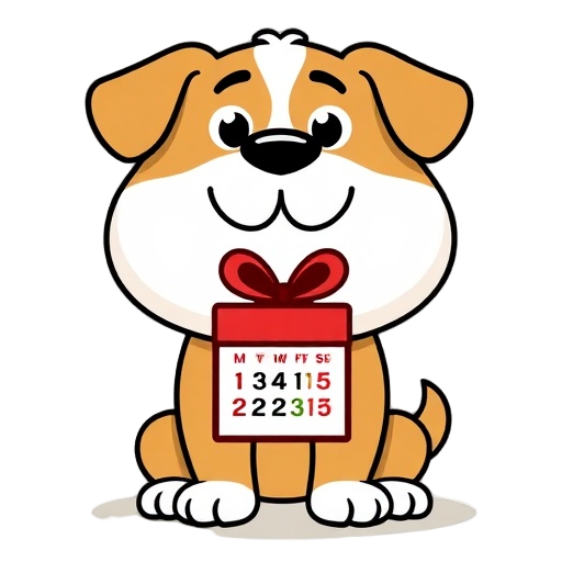 "dog" "calendar" "gift""