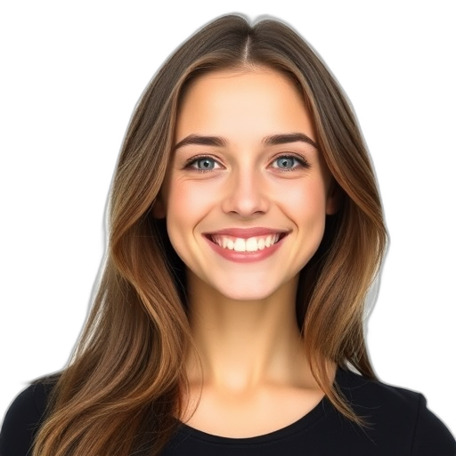 Een persoon glimlacht naar de camera met een witte achtergrond.