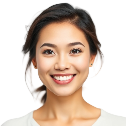 A person smiling to the camera with a white background looking like