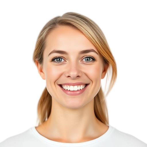 A person smiling to the camera with a white background looking like