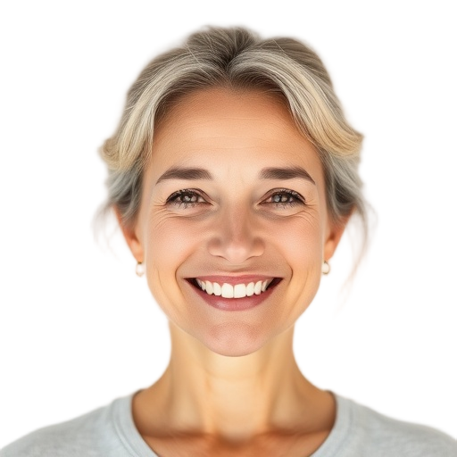 A person smiling to the camera with a white background looking like