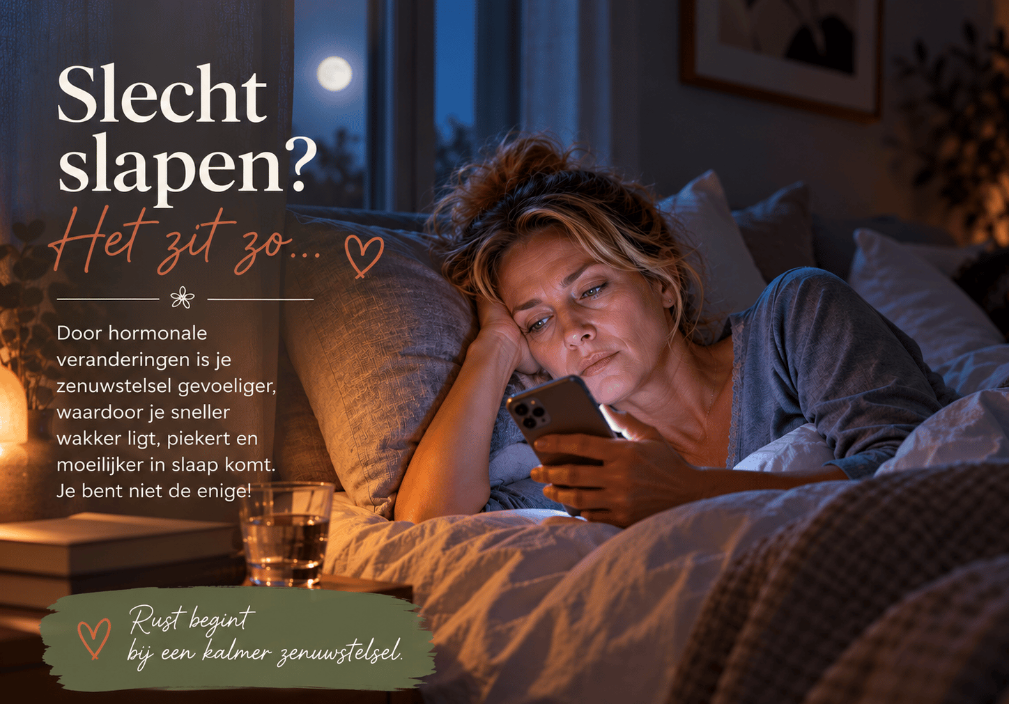 's nachts wakker worden en niet meer in slaap kunnen komen, zo los je het op.