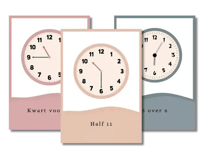 Klok kijken Flashcards