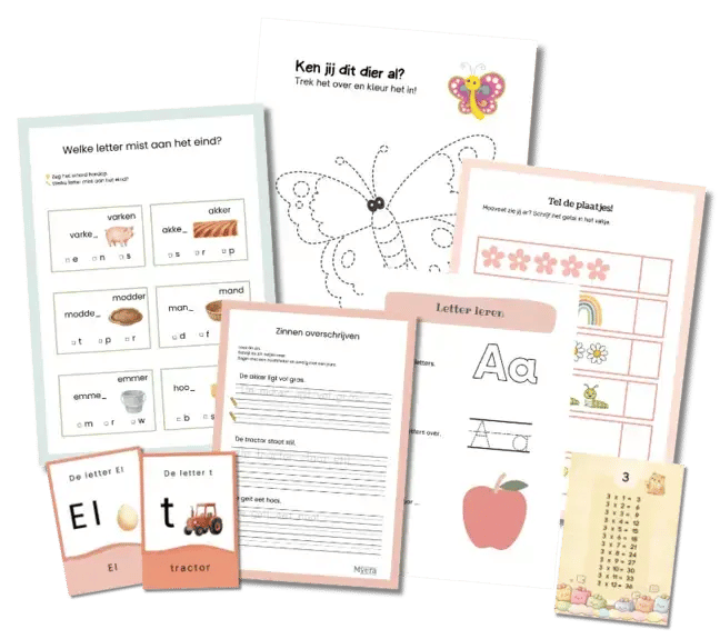 werkboeken, kleurplaten, educatief, montessori, peuter, kleuter, alfabet, abc, leren schrijven