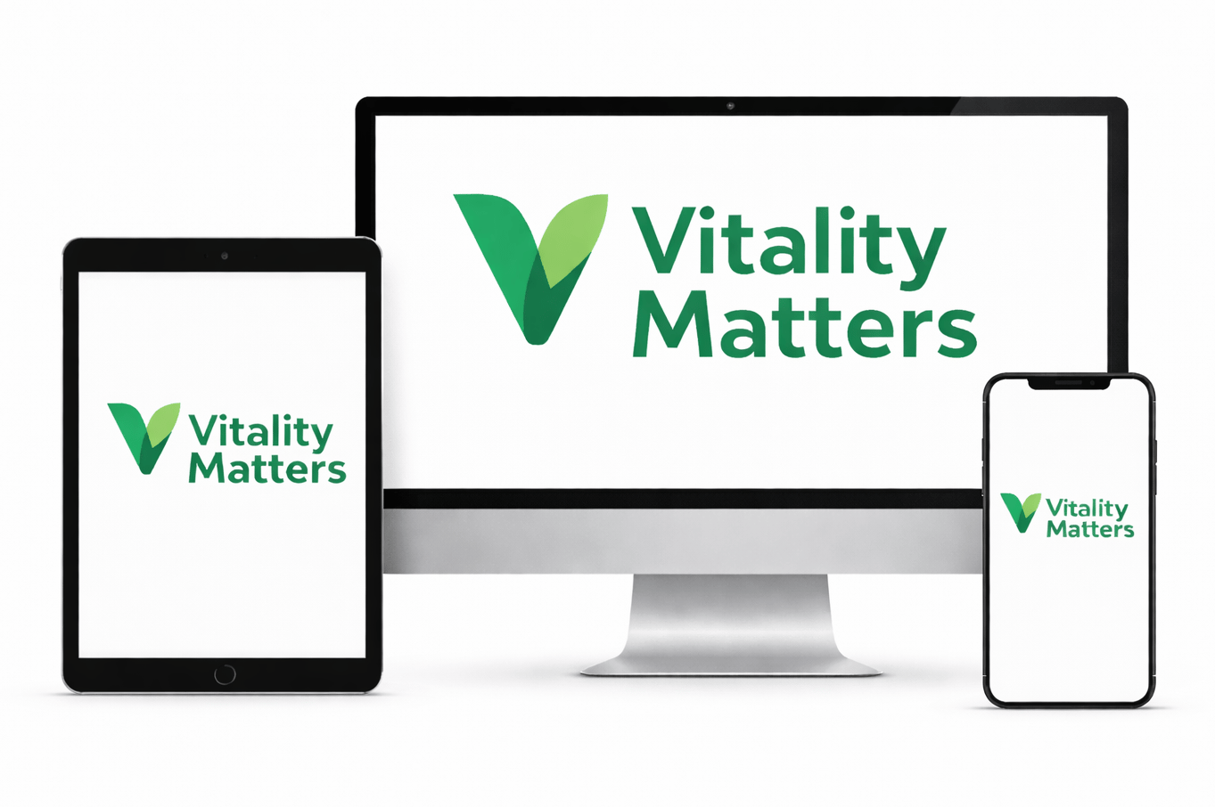 Vitality Matters online programma zichtbaar op laptop, tablet en smartphone