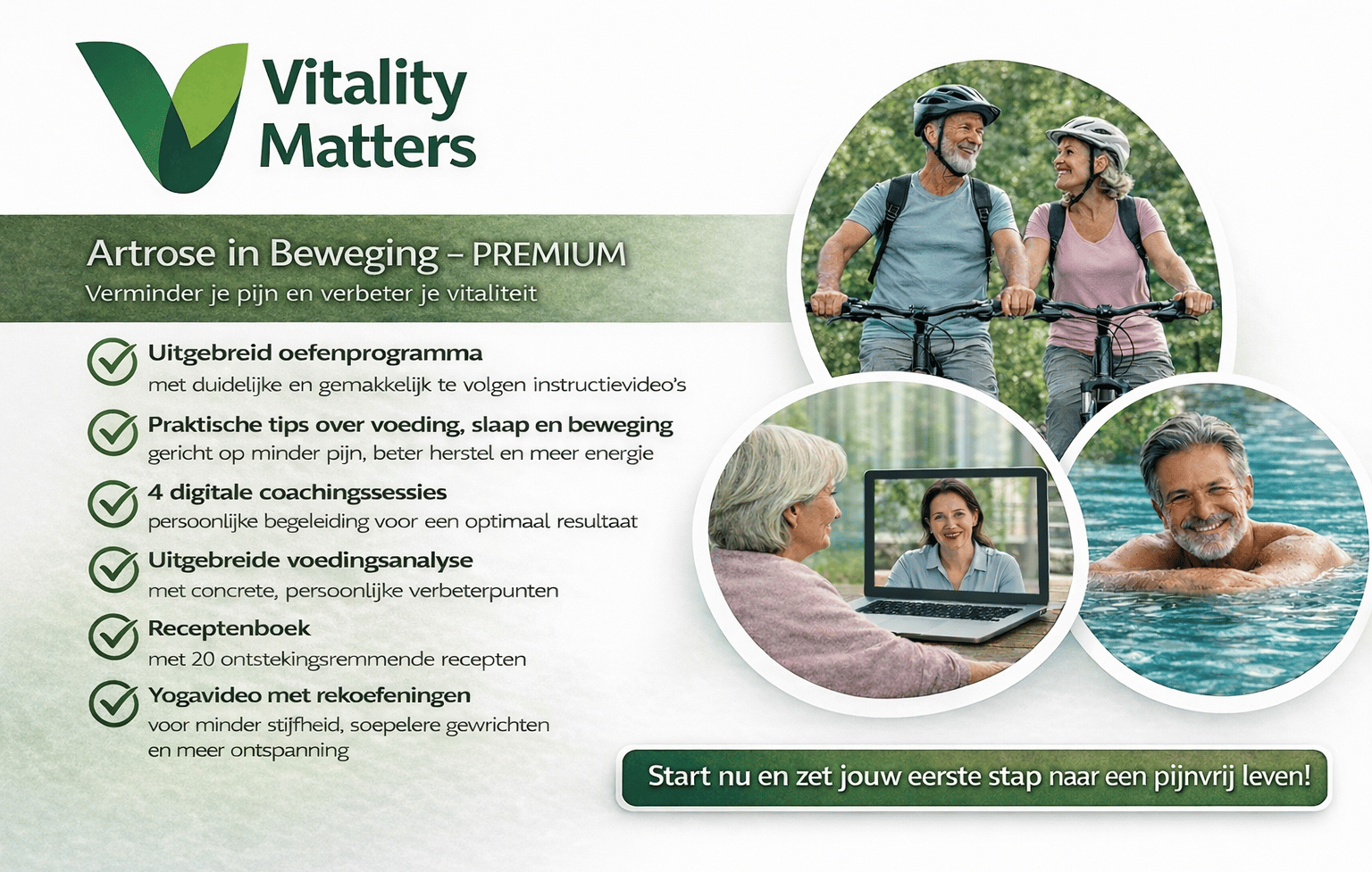 online programma gericht op fysiotherapie coaching bij artrose in de knie