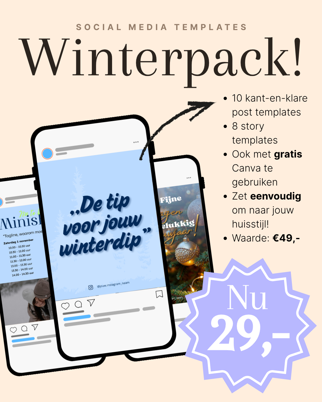 Exclusieve aanbieding: social media templates winterpack!