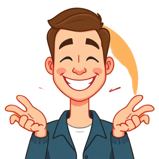 " "man smiling" "two speech bubbles" "open hands"