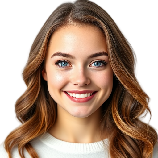 Een lachend persoon met een witte achtergrond.